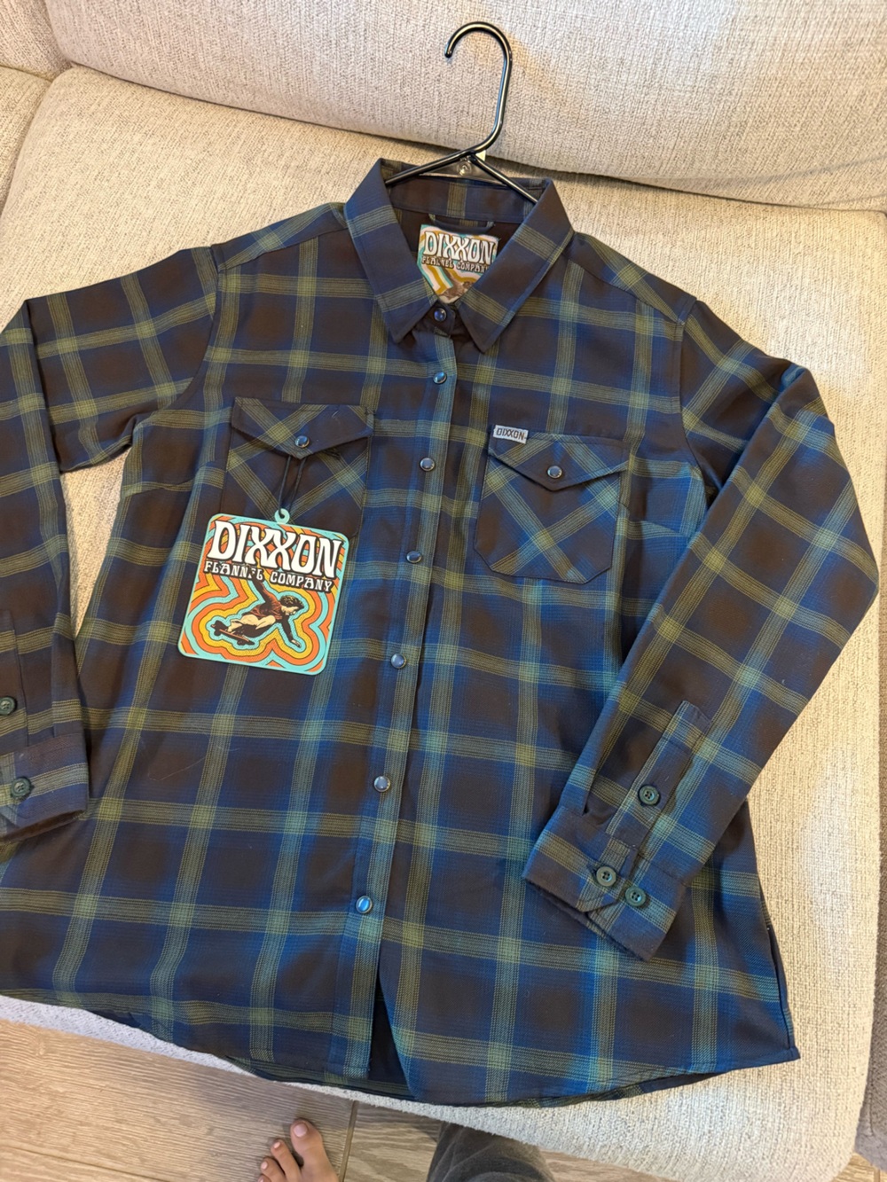 Dixxon The Cove Women’s Large Plaid Flannel NWT